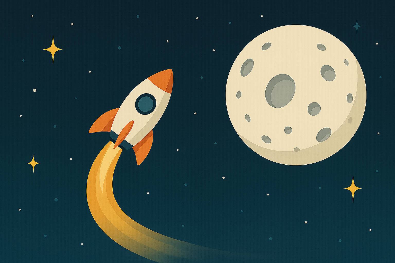 4MOON Rocket Launch Graphic